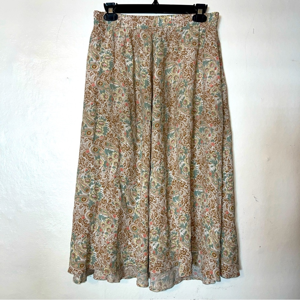 Vintage Lizsport floral midi skirt, large